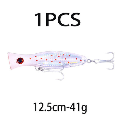 Iscas de Pesca Popper Topwater 11cm 23g 13cm 43g Pesca Boia Artificial Pesca de Baixo, Lúcio, Carpa, Wobbler, Artigos de Pesca