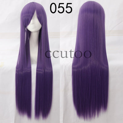 ccutoo 100cm Peruca de Cosplay Reta Sintética de Cabelo Longo de Alta Temperatura 82 Cores Disponíveis