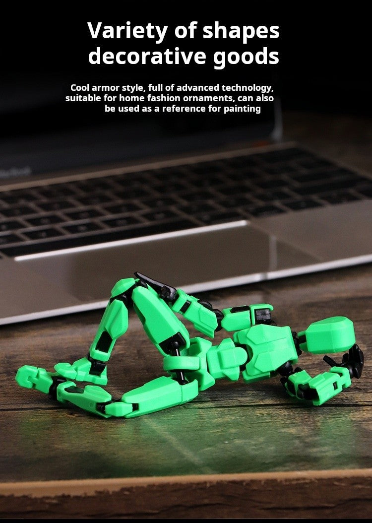 DIY Multi-Jointed Movable Shapeshift Robot Ornaments 3D Printed Mannequin Lucky Character Action Figures Toys for Kids Gift