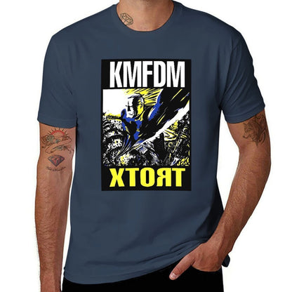 man t man graphic KMFDM shirt t plain logo T-Shirt t shirt designer shirts T-Shirt