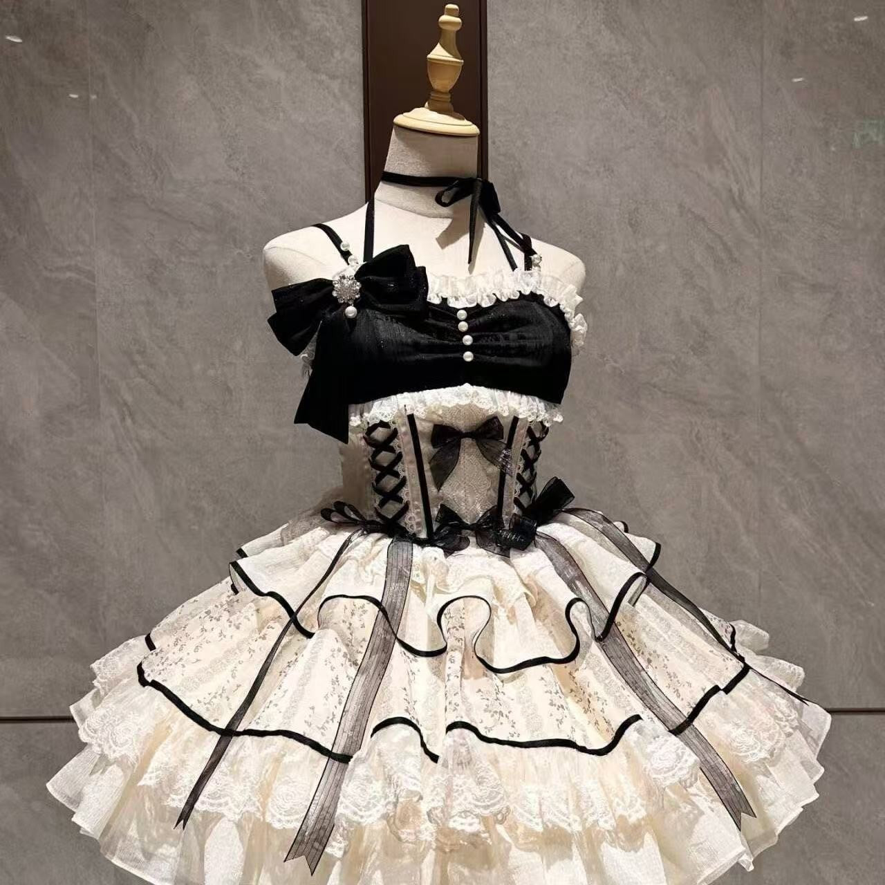 Gothic Y2k Sling Dress Women Harajuku Retro Tulle Ruffles Trim Christmas Party Outfit Grunge Aesthetic Sleeveless Elegant Wear