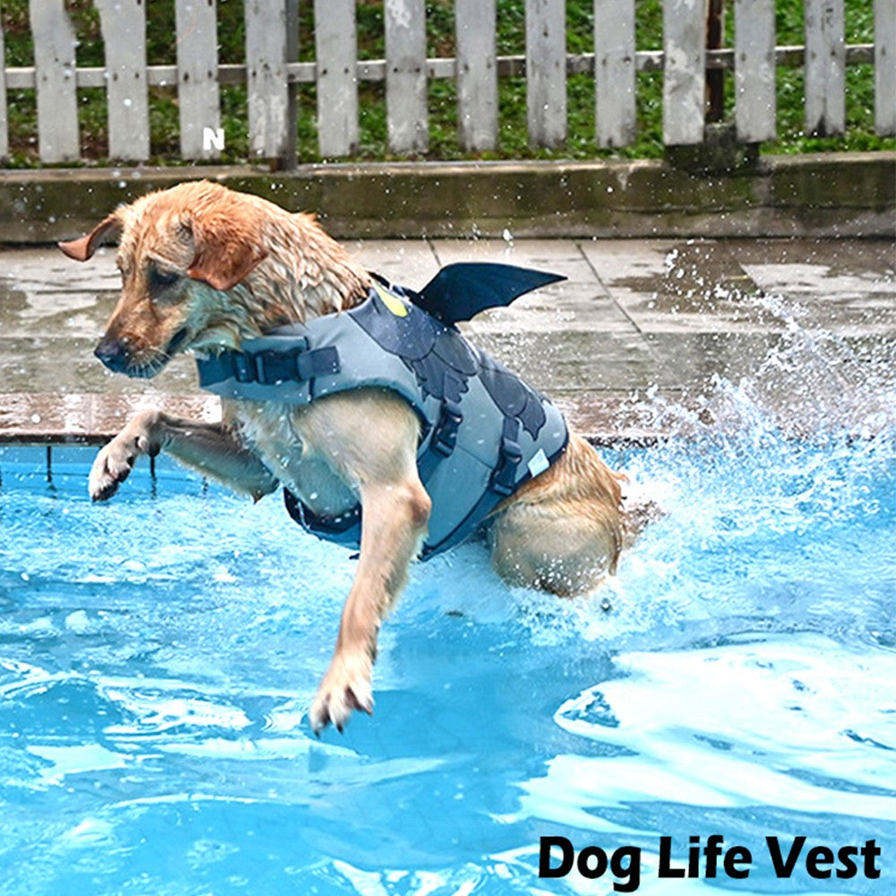 Colete Salva-Vidas para Cães, Colete Salva-Vidas de Verão para Animais de Estimação, Tubarão, Sereia, Roupas para Cães, Colete Peitoral, Roupa de Banho para Cães, Fantasia Engraçada e Fofa para Cães