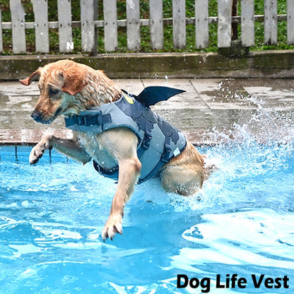 Colete Salva-Vidas para Cães, Colete Salva-Vidas de Verão para Animais de Estimação, Tubarão, Sereia, Roupas para Cães, Colete Peitoral, Roupa de Banho para Cães, Fantasia Engraçada e Fofa para Cães
