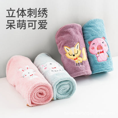 Hair Towel Women Girl's Magic Microfiber Shower Dry Hair Cap Bath Hats Bathroom Quick Drying Soft for Lady Turban Head
