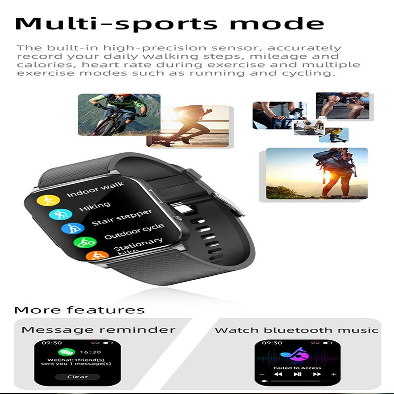 Smartwatch Inteligente 2025 NFC ECG Bomba de Ar Pressão Arterial Oxigênio no Sangue ECG+PPG Chamada Bluetooth NFC Para Homens e Mulheres Airbag