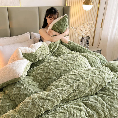 Manta de Cama Grossa de Inverno Quente de Alta Qualidade Cordeiro Artificial Caxemira Cobertores Pesados Edredom de Inverno Mais Grosso e Quente