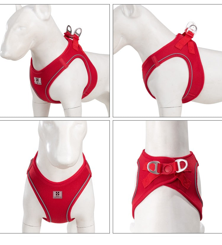 Dog Harness Leash Set for Small Medium Dog Adjustable Reflective Puppy Cat Harness pet Vest Chihuahua Dachshund Outdoor Walking