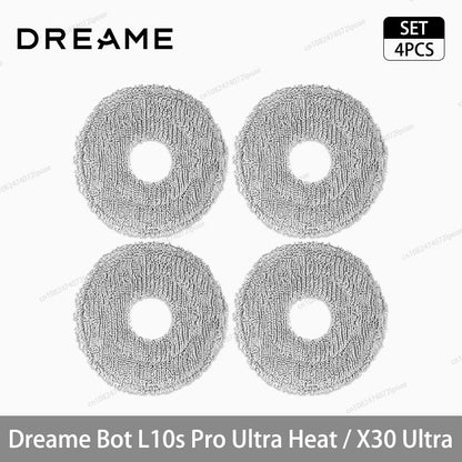 Acessórios para Robô Aspirador Dreame L10s Pro Ultra Heat / X30 Ultra: Escova Principal, Escova Lateral, Pano de Limpeza, Filtro Hepa, Saco de Pó, Peças de Reposição