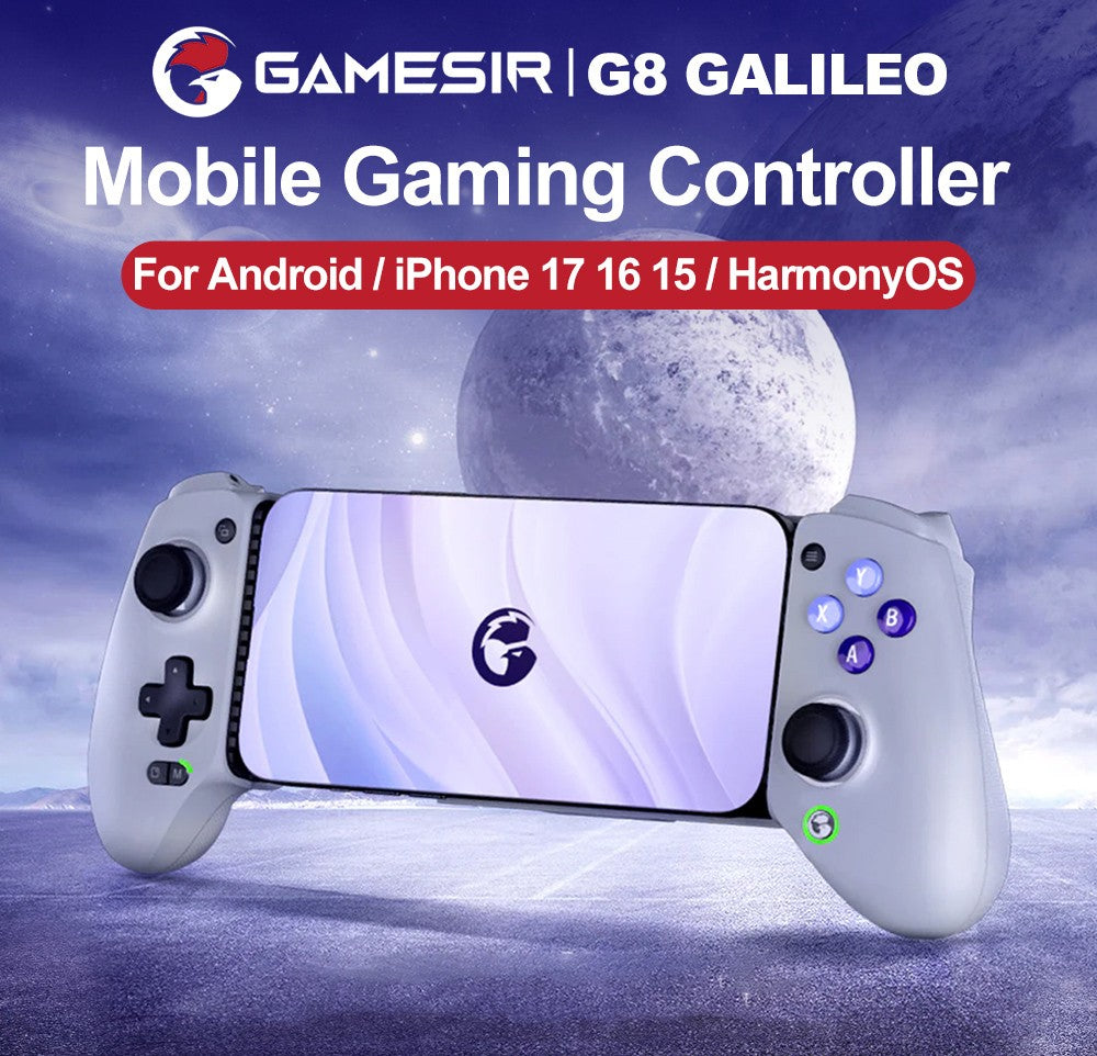 GameSir G8 Galileo Gamepad for Android iPhone 17/16 Phone Mobile Controller Hall Effect Sticks Analog Triggers Big Hands Design