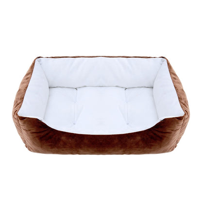 Cama para Cães e Gatos, Quadrada, Pelúcia, Canil, Sofá-Cama para Cães de Porte Médio e Pequeno, Almofada Calmante para Pets, Casa, Artigos para Animais de Estimação, Inverno