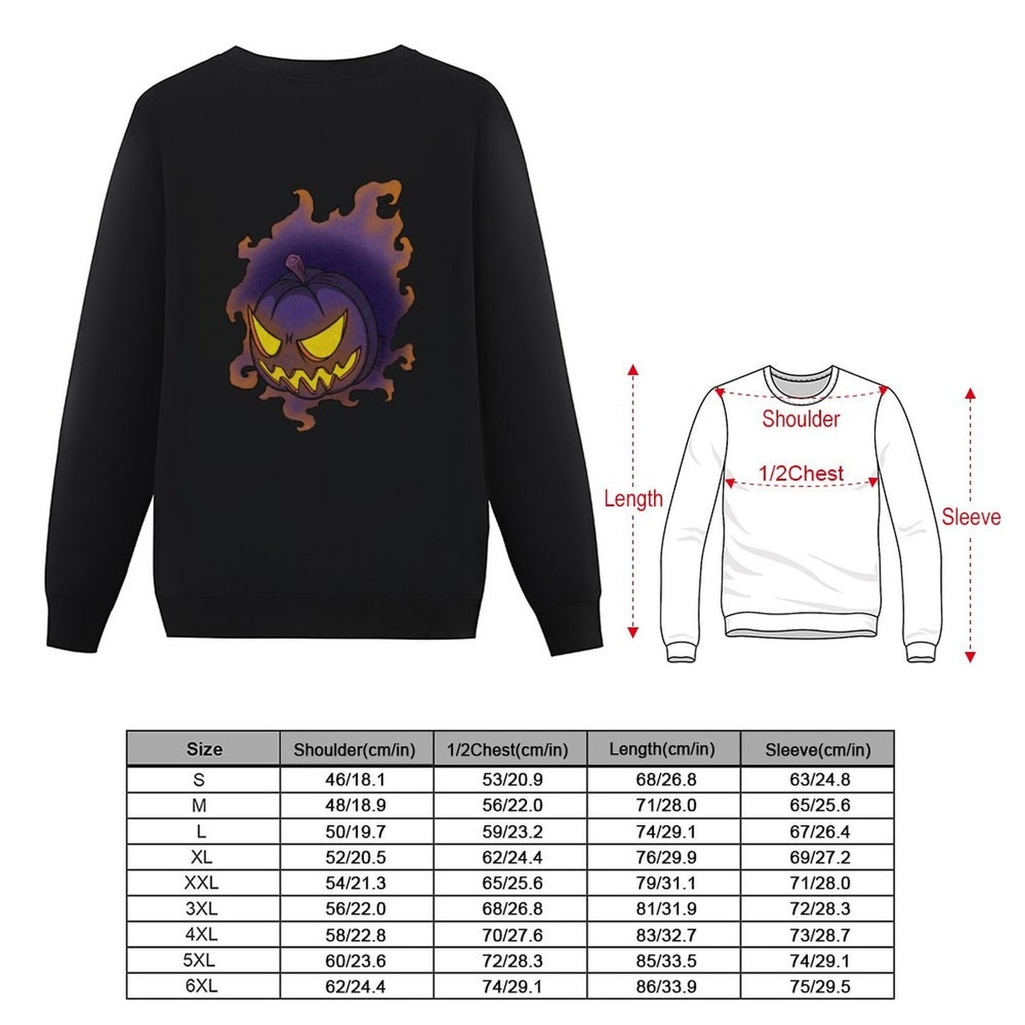 A Gastly Halloween Pullover autumn jacket men male clothes tracksuits men's sweat-shirt new sweatshirts