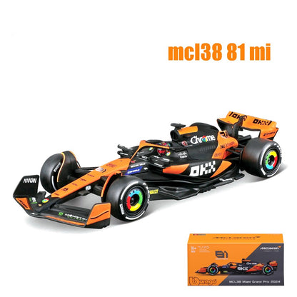 Burago 1:43 2025 F1 McLaren MCL39 #4 #81 Alloy Car Model Simulation Decoration Collection Christmas Birthday Gift Collection Toy