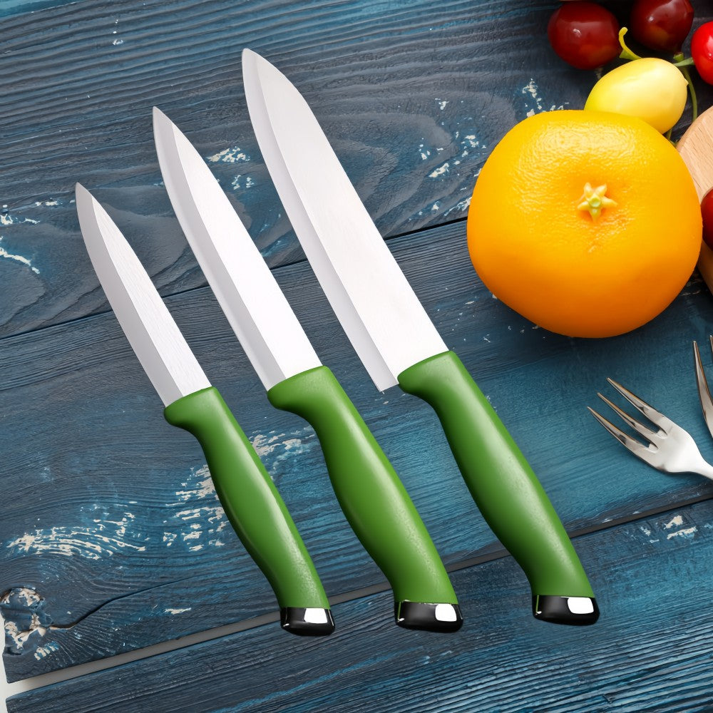 Faca de Cerâmica 4 5 6 Polegadas Conjunto de Facas de Cozinha Lâmina Branca Chef Utilitária Descascar Vegetais Fatiar Facas de Cerâmica Acessórios de Cozinha
