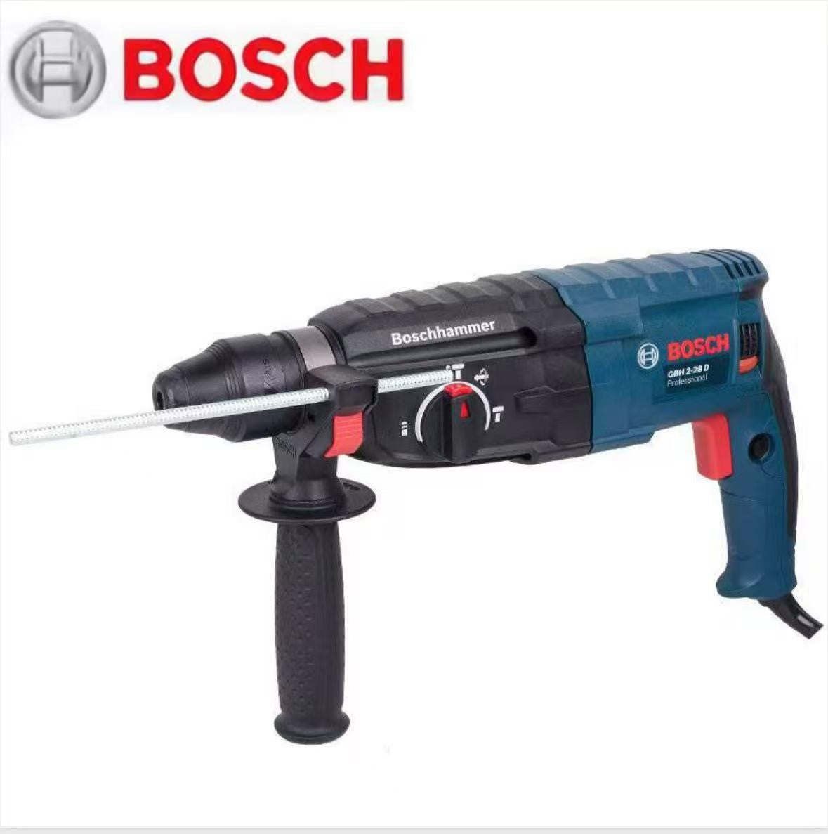 Martelete Rotativo Bosch GBH2-26/28, Furadeira de Impacto Para Concreto, Pedra, Tijolo e Parede, Elétrica Profissional de Serviço Pesado