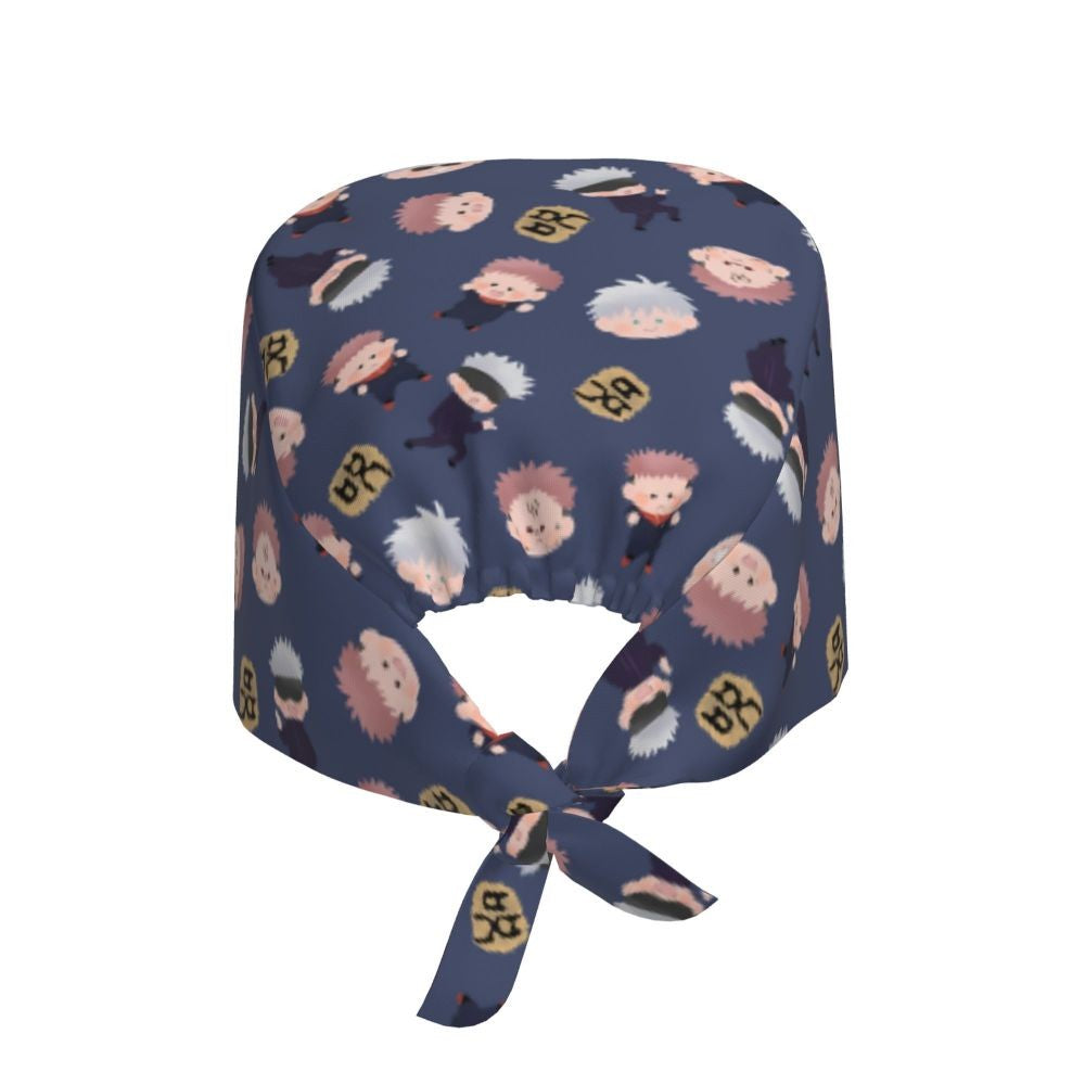 Custom S-Satorues G-Gojoes Cartoon Scrubs Cap Surgical Hats Women Men Skilled Operating Room Cap Operator Hats Lab Works Hat