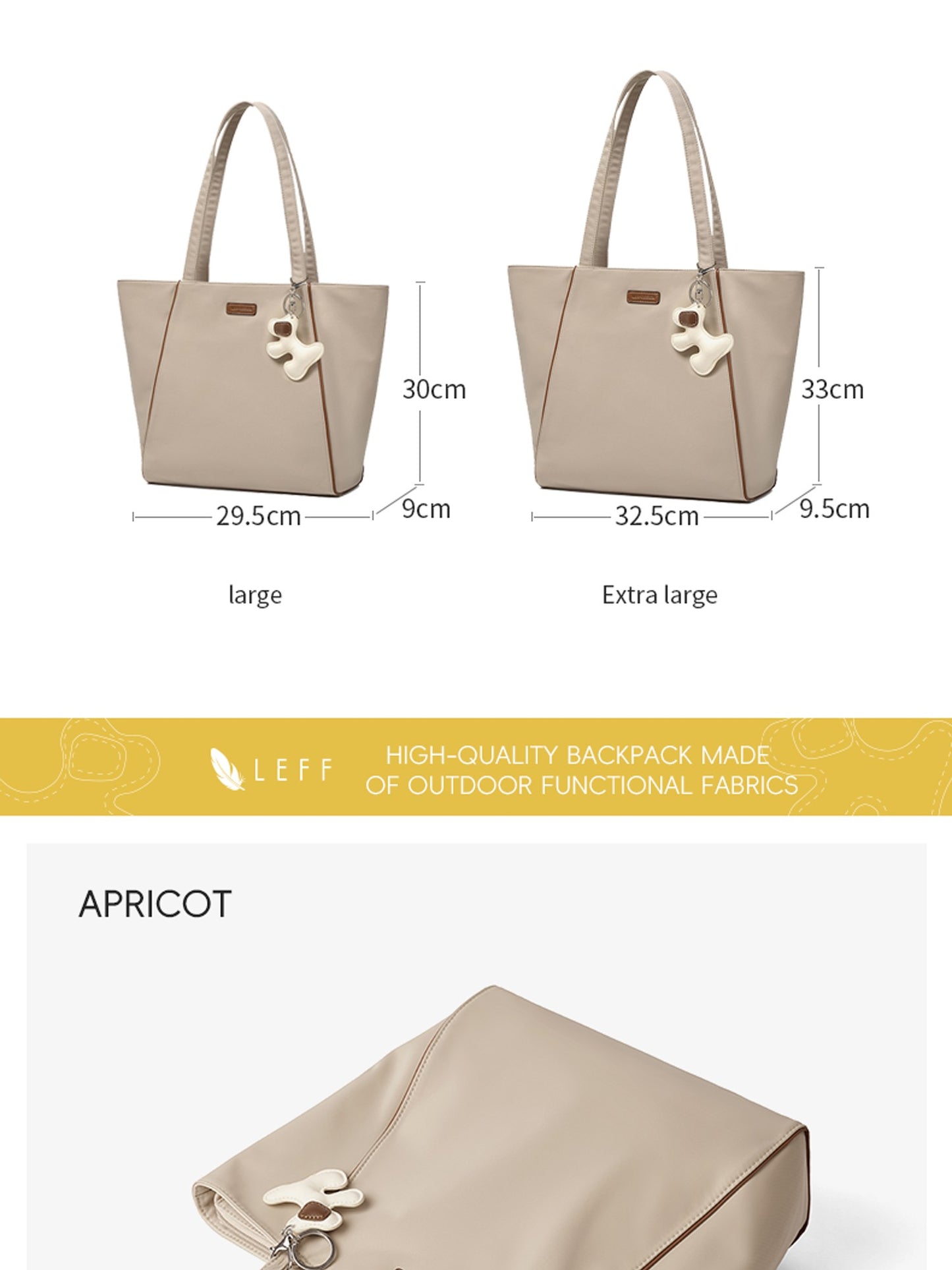 LEFF Luxury Women's Tote Bag Crossbody Bag High End Large Capacity Shoulder Bags Nylon Waterproof Commuting Bag Outdoor Bags