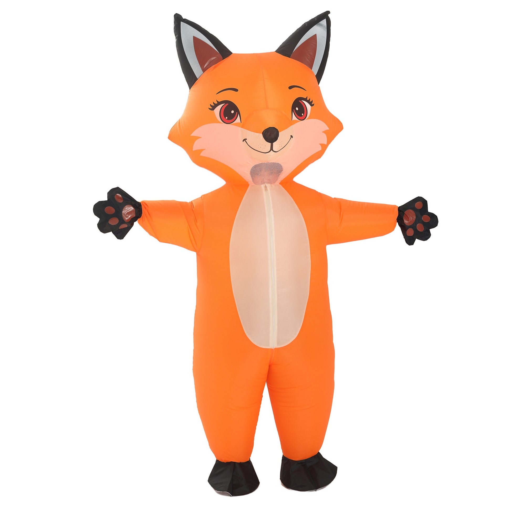 Inflatable Fox Costume Adult Blow Up Orange Fox for Adult Funny Suit for Cosplay Carnival Roleplay Fancy Halloween Party Apparel