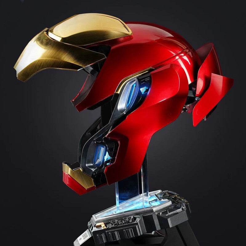 Mechahead Mk50 Jarvis Iron Man Helmet Luminous Voice Control Deformable Electric Opening Halloween Cos Mask Male Xmas Toys Gifts