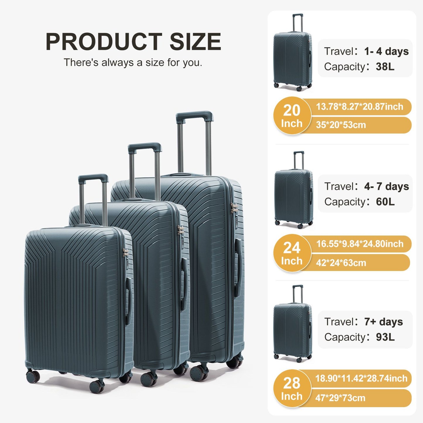 Travel Suitcase 2024 New Large Capacity Rolling Luggage Durable TSA Carry-On Cabin Suitcase 20/24/28 inch Trolley Case Luggage
