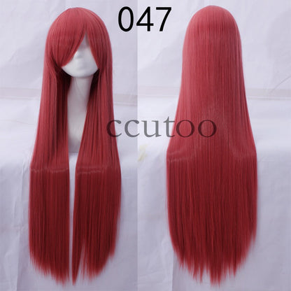 ccutoo 100cm Peruca de Cosplay Reta Sintética de Cabelo Longo de Alta Temperatura 82 Cores Disponíveis