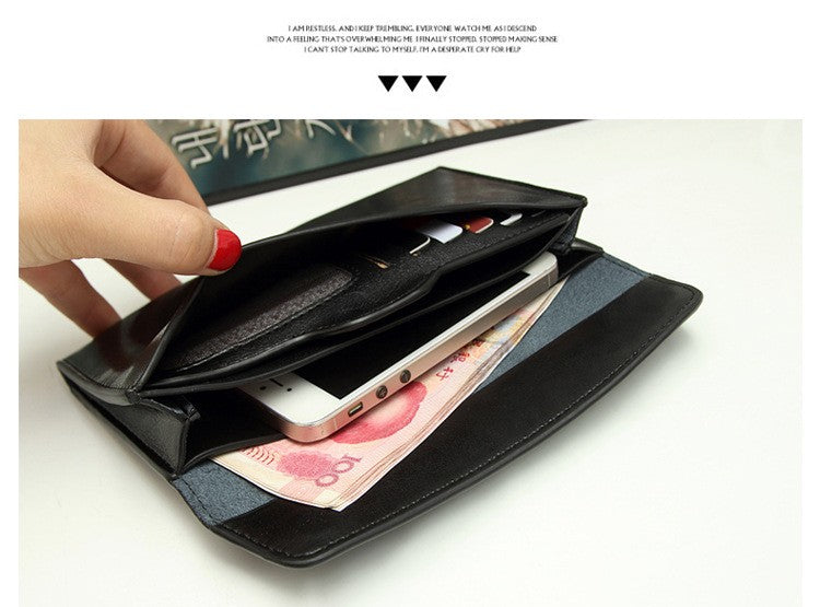 Women Leather Slim Clutch Bag Long Wallet Female Handbag Luxury Genuine Leather Wallets Coin Purses Ladies Card Holder Bolsos