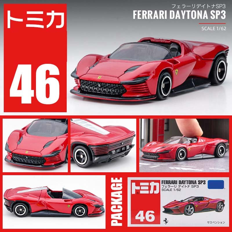TOMICA 1:64 Ferrari Series Die-cast Alloy Car Model Toys Colecionáveis Presente de Feriado, Ferrari SP3, F50, F355, 365 GTS4 Carros em Miniatura