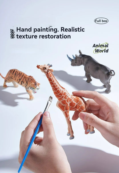 Brinquedo Montessori Dinossauro Fazenda Selvagem Oceano Gatos Animais Modelo Bonecos de Ação Miniaturas Fofas Jogo Educacional para Crianças Presente