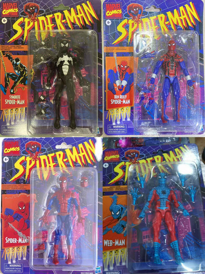 16CM 1/12 Cartão Pendurado Retrô Homem-Aranha Simbiose Action Figure Articulado Brinquedos Kit Modelo Enfeite de Mesa Menino Brinquedo PVC Presente Divertido