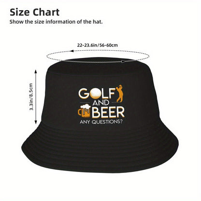 Custom Golf And Beer Bucket Hat Women Men Outdoor Sun Summer Camping Fishing Cap
