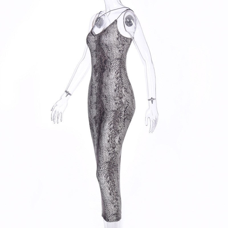 Dulzura Women Party Club Evening Streetwear Leopard Bodycon Midi Dress 2024 Summ
