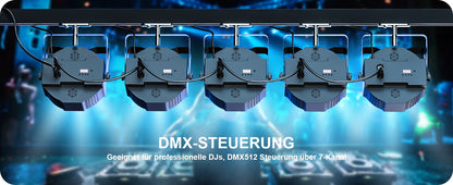 U`King 4PCS Par Lights Stage Light With 36LED RGB Uplight DMX Control Stage Lighting Indoor For DJ Disco Christmas Wedding Party