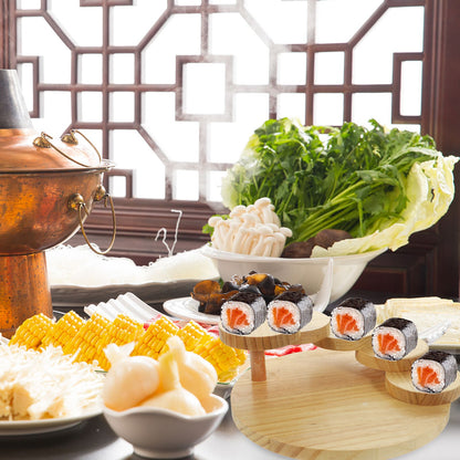 Steps Stairs Japanese Cuisine Sushi Boats Tray Seafood Tool Wooden Wood Restaurant Handmade Ship Sashimi Assorted Cold Dish