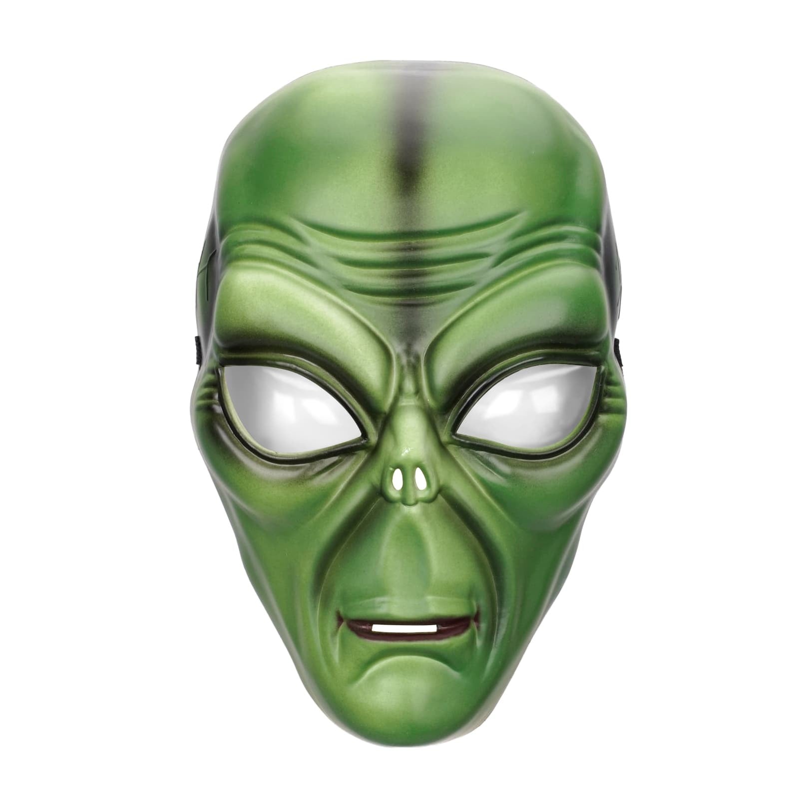 Green Alien Full Face Mask with Clear Lens Eyes | Comfort Sponge Liner UFO ET Mask for Halloween Cosplay Costume Party Prop