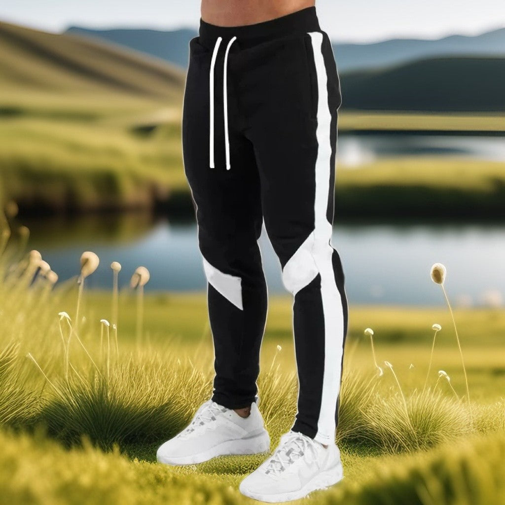 Mens Casual Pants Autumn Winter Fleece Sweatpants Men Running Jogger Sports Gym Trousers Fashion Solid Color Workout Long Pants