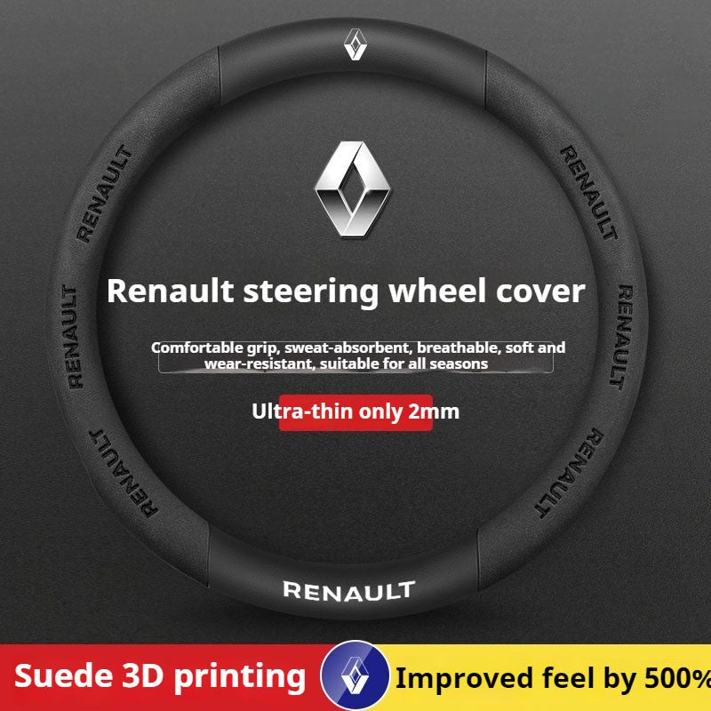 Capa de Volante de Carro em Fibra de Carbono para Renault Scenic Clio Laguna 2 3 4 5 Kangoo Fluence Megane Trafic Talisman Twingo Kaptur