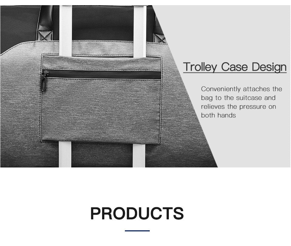 OZUKO Multifunction Men Suit Storage Travel Bag Large Capacity Luggage Handbag Male Waterproof Travel Duffel Bag Shoes Pocket