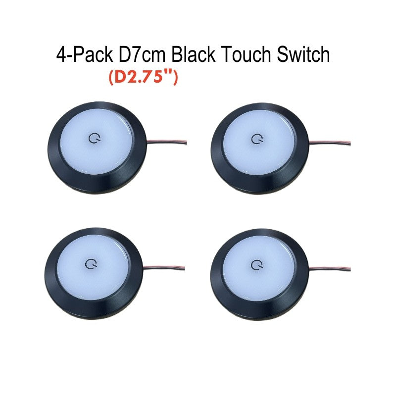 Tokili 12V/24V Dual Volt Ultra-Thin LED Puck Lights, Interior RV Marine Overhead Light, for Camper Cabin, Boat & Trailer Ceiling