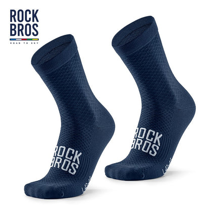 Meias de Ciclismo ROCKBROS Meias Esportivas Suaves Meias de Bicicleta com Absorção de Choque Tecido Respirável Meias Externas de Alta Elasticidade Um par