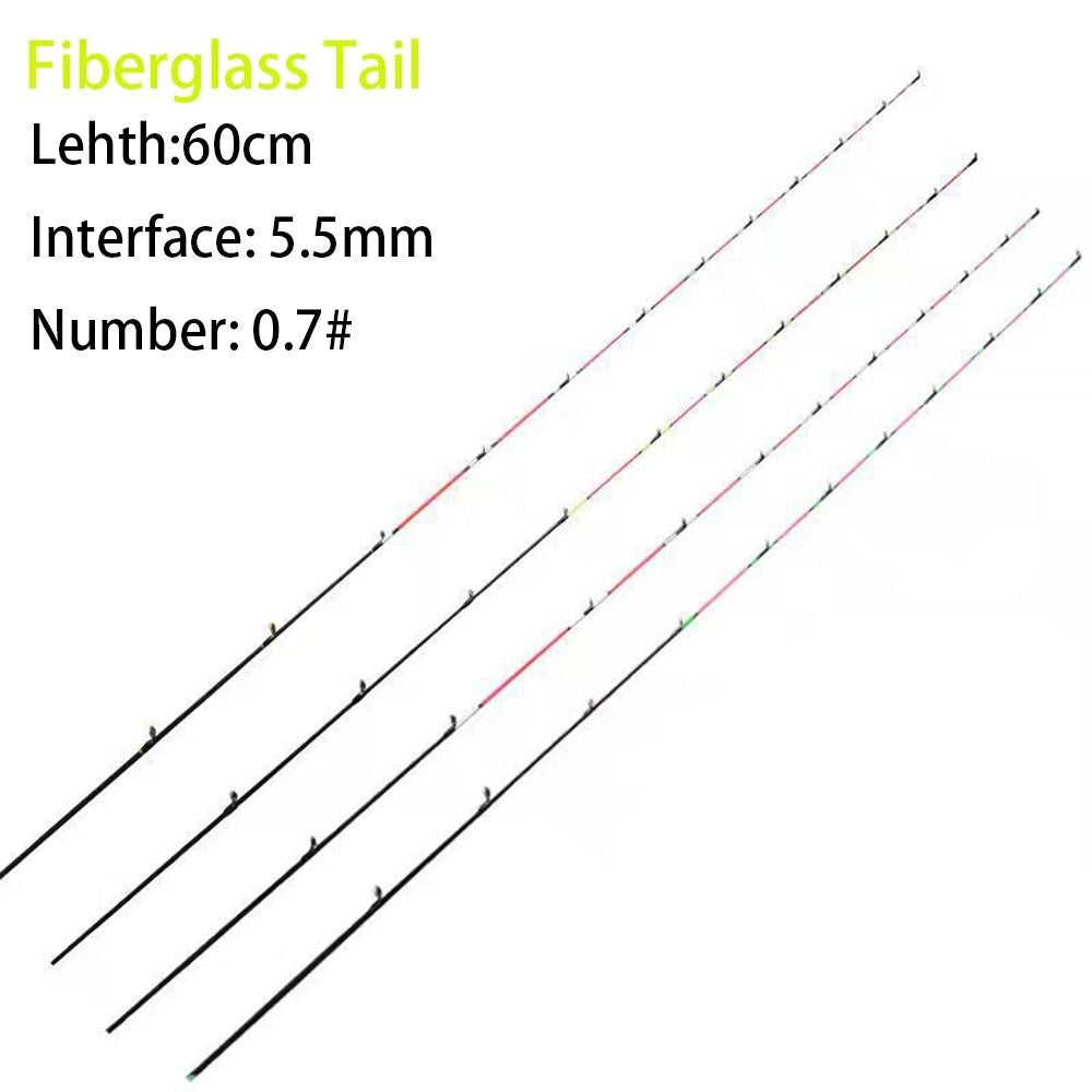 Fiberglass/Carbon Half-titanium Fishing Rod Tip Retractable Half/All Titanium Alloy Carbon Fiber 45/55/60cm Winter