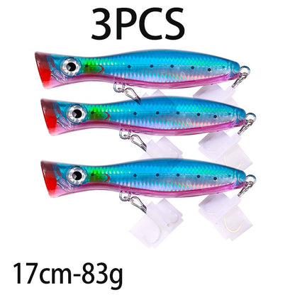Iscas de Pesca Popper Topwater 11cm 23g 13cm 43g Pesca Boia Artificial Pesca de Baixo, Lúcio, Carpa, Wobbler, Artigos de Pesca