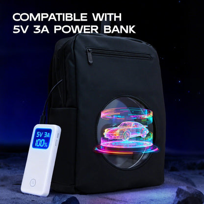 Cool 3D Fan Backpack Hologram Projector Led Sign Holographic Lamp Player Holographic Machine 3D Advertising Backpack Shoulderbag