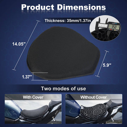 Assento de Almofada de Motocicleta Universal Inflável 3D Almofada de Absorção de Choque a Ar Almofada de Sela Modificada Acessórios para Motocicleta