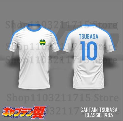 Japan National Team Kit Captain Tsubasa Football Jersey 3D Print Anime Cosplay Soccer T-Shirt Men Women Sport Tees Kids Y2k Tops