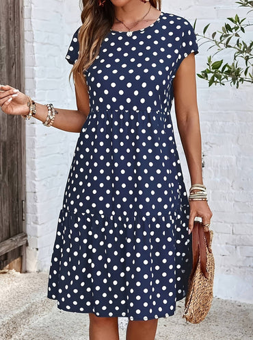 Women Plus Size Woven Spring And Summer Dress