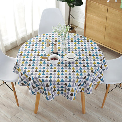 Nordic Round Tablecloth Cotton Linen Washable Hotel Banquet Table Cloth for Wedding Party Christmas Table Cover Home Dec