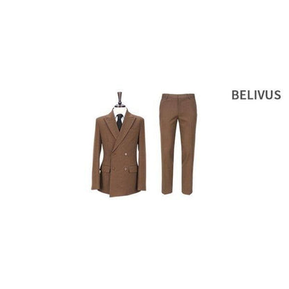 Men Two-Piece Formal Suit Suit Jacket Blazer Slacks Pants Setup Sets BIT156