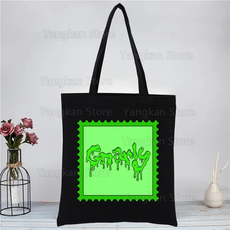 New Hot Top Fashion Bag KATSEYE Korean Shopping Bag Print Original Design White Unisex Fashion Travel Canvas Bags