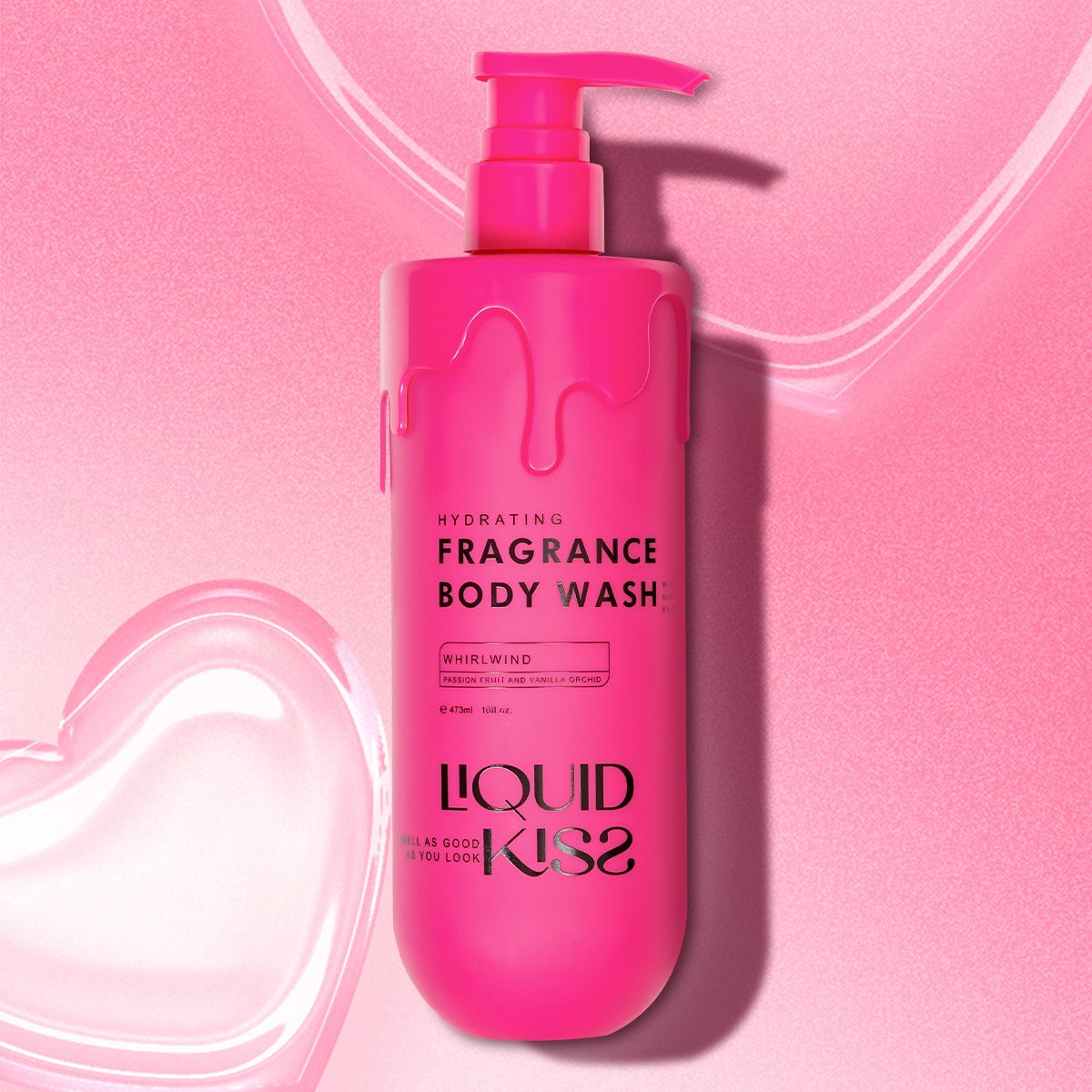 LIQUID KISS Body Wash for Women Oat Etract Moisturizing Shower Deep Moisture WHIRLWIND Fragrance Body Bath Shower Gels 473 Ml