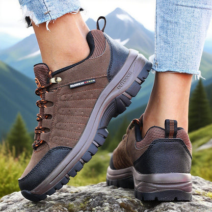 Women's Anti Slip Hiking Shoe Retro Wedge-shaped Platform Outdoor Sneakers Comfortable Breathable Camping Hiking Shoes for Women