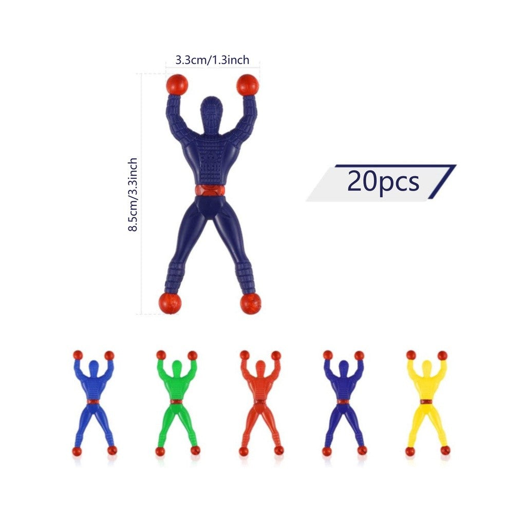 10/100Pcs Novelty Sticky Wall Climbing Climber Men Kids Boy Birthday Party Favors Supplies Pinata Fillers Treat Bag Gifts